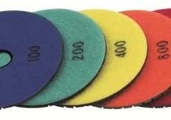 Flex-tools Accessoires Accessoires Pour Polisseuses 150 Mm 253823 Jeu De Disques Diamantés Dia-Jet Velcro 5 Pièces 100 Mm Grain 100-1500