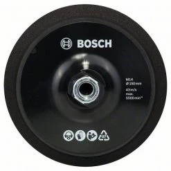 Bosch Bleu Accessoires Accessoires Pour Polisseuses 150 Mm '2608612027 Tampon D''appui Pour Polisseuse M14 150 Mm Velcro'