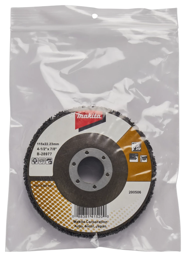 Makita Accessoires Accessoires Pour Polisseuse 115 Mm B-28977 Disque De Nettoyage 115 Mm Noir 5 Makita Accessoires Accessoires Pour Polisseuse 115 Mm B-28977 Disque De Nettoyage 115 Mm Noir – Image 3