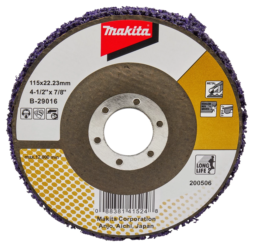 Makita Accessoires Accessoires Pour Polisseuse 115 Mm B-29016 Disque De Nettoyage 115 Mm Violet 4 Makita Accessoires Accessoires Pour Polisseuse 115 Mm B-29016 Disque De Nettoyage 115 Mm Violet – Image 2