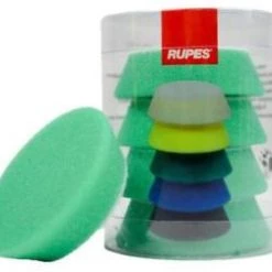 Rupes Accessoires Autres Polisseuses RU-9.BF70J/4 IBrid Eponge De Polissage Vert Moyen 54-70mm 4 Pièces
